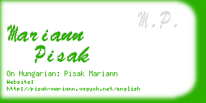 mariann pisak business card